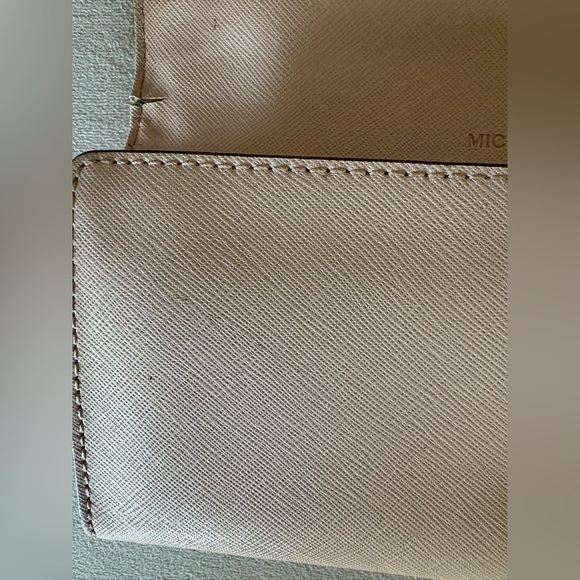 Michael Kors Women's Blush Pink Crossgrain Leather Wallet Billfold - Picture 3 of 5